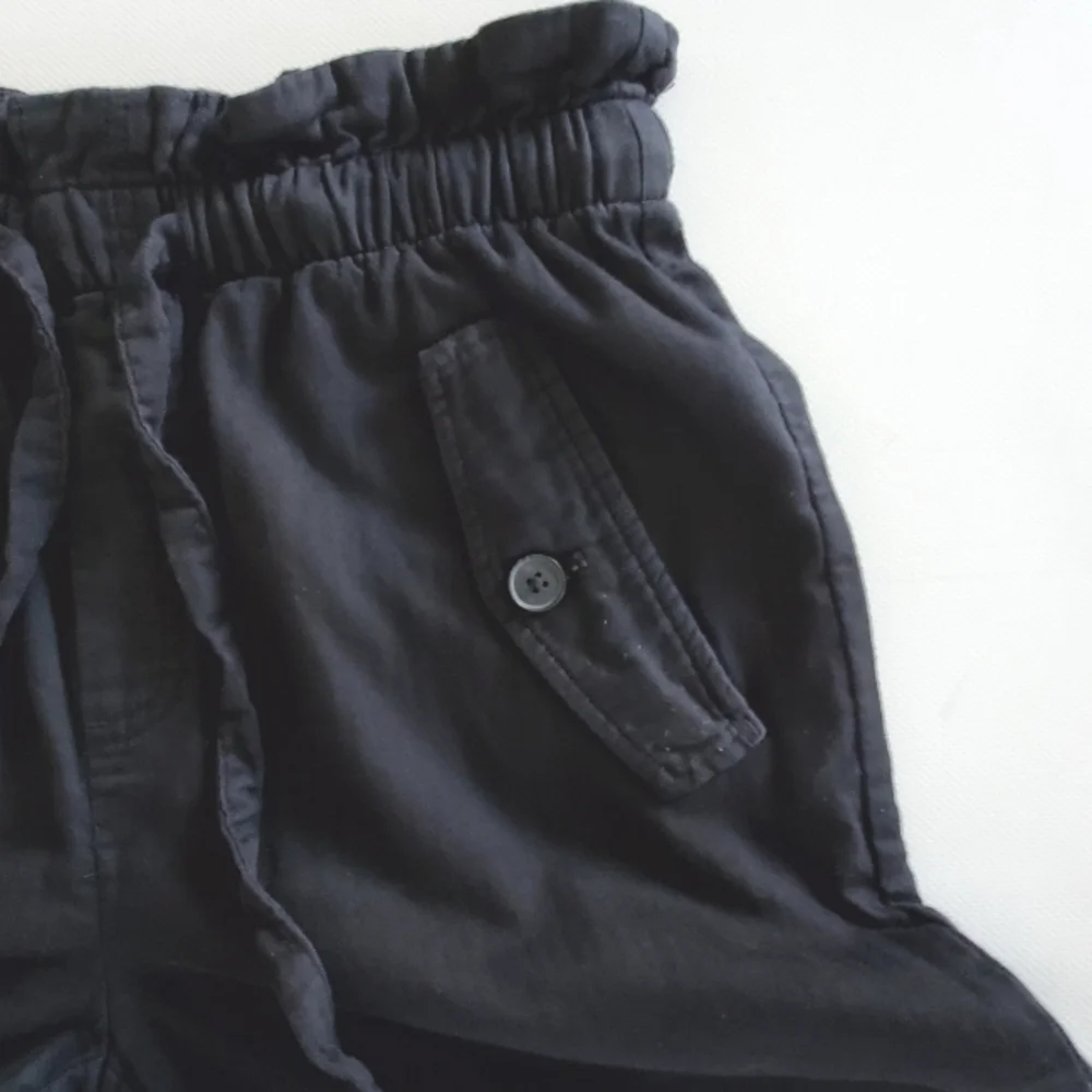 7187 * LOFT Outlet High Rise Straight Leg Cotton Pants Black Size XS - Picture 6 of 11